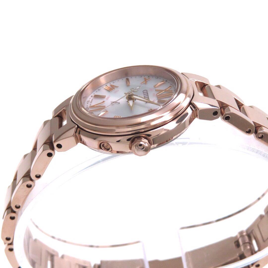 ☆極美品 ES9435 51A クロスシー 電波ソーラー シチズン 時計 ピンク