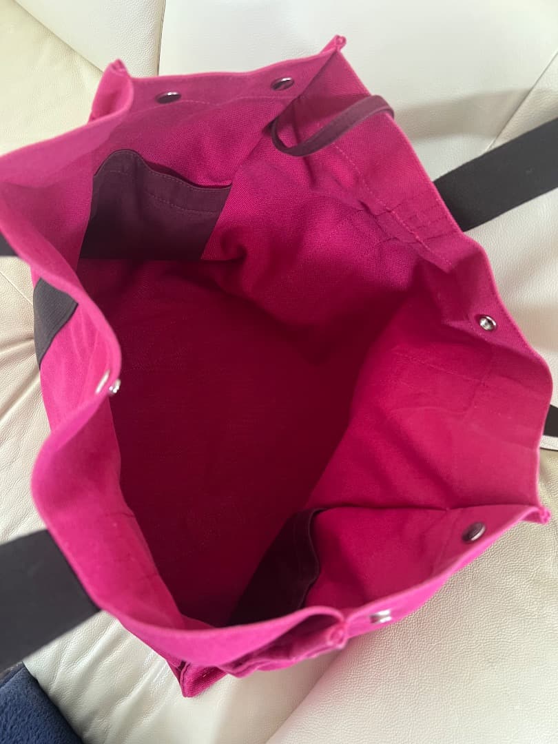 HERMÈS エルメスピンク コットントートバッグ