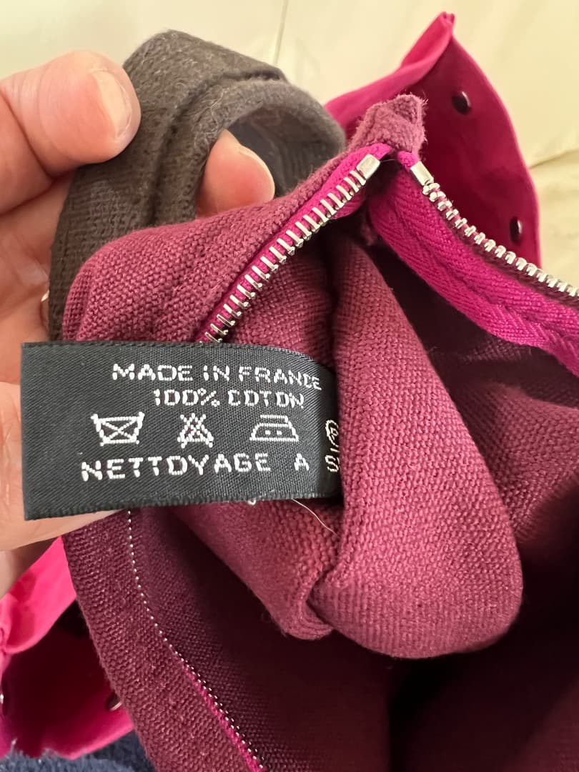 HERMÈS エルメスピンク コットントートバッグ