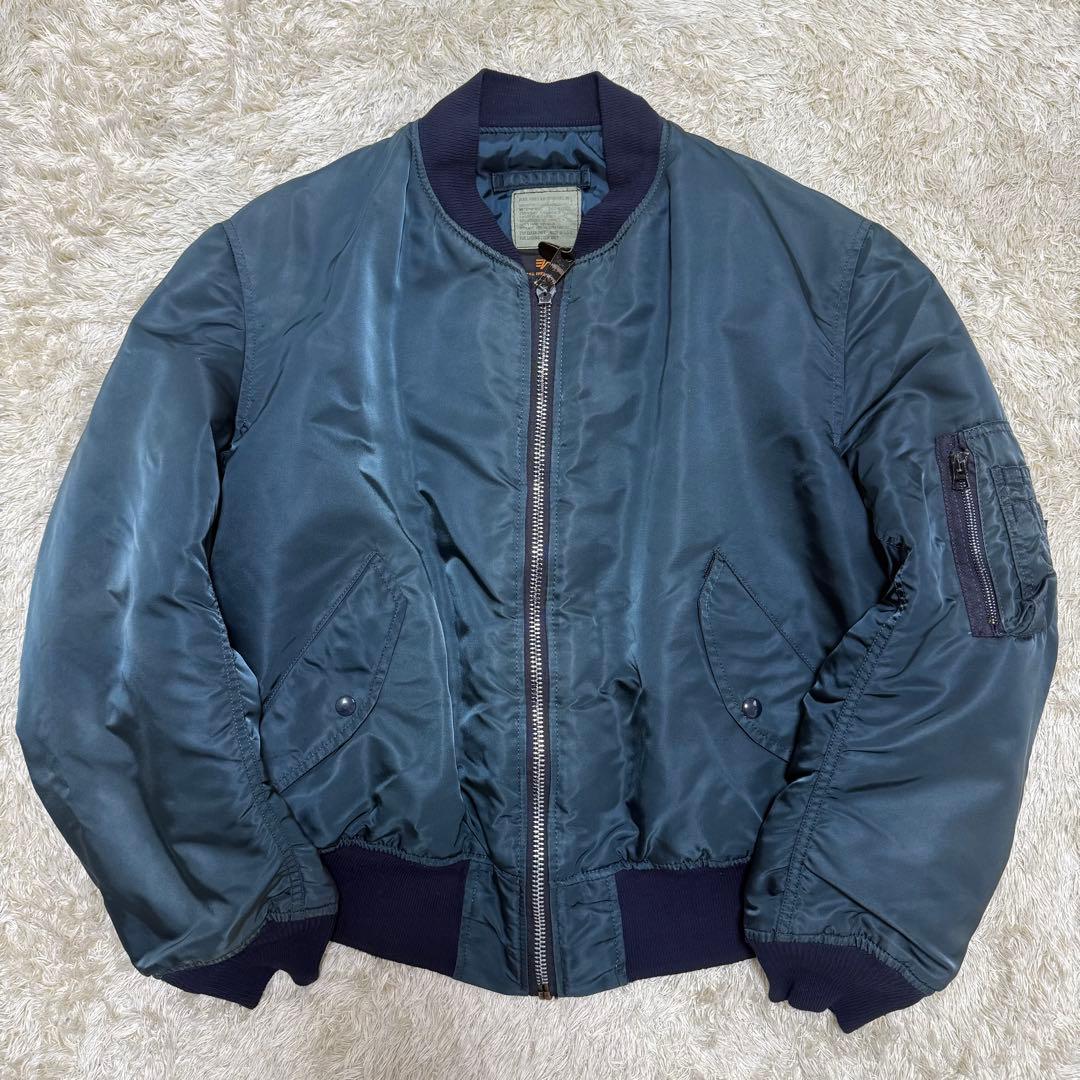 アルファインダストリーズ MA-1 フライトジャケット　USA製　ネイビー