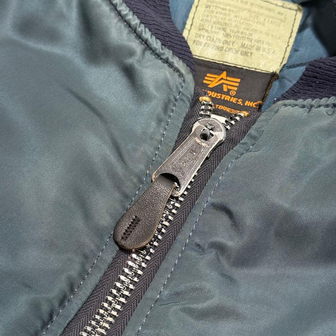 アルファインダストリーズ MA-1 フライトジャケット　USA製　ネイビー