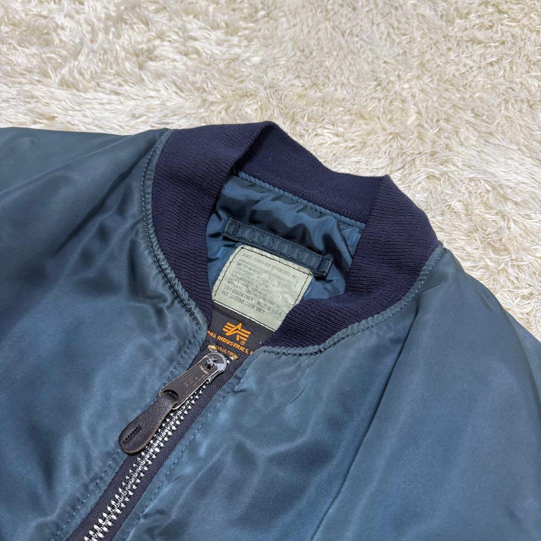 アルファインダストリーズ MA-1 フライトジャケット　USA製　ネイビー