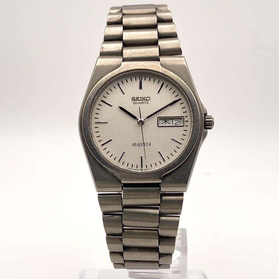 【稼働】SEIKO MAJESTA 腕時計 メンズ デイデイト シルバー