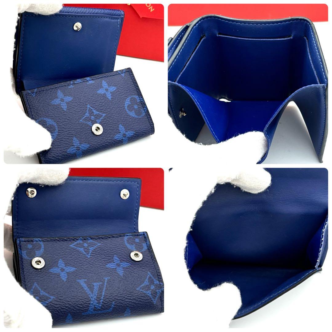 ☆美品☆ルイヴィトン タイガラマ 三つ折り財布 ディスカバリー コバルト ブルー