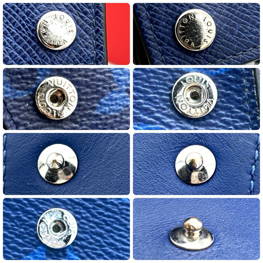 ☆美品☆ルイヴィトン タイガラマ 三つ折り財布 ディスカバリー コバルト ブルー