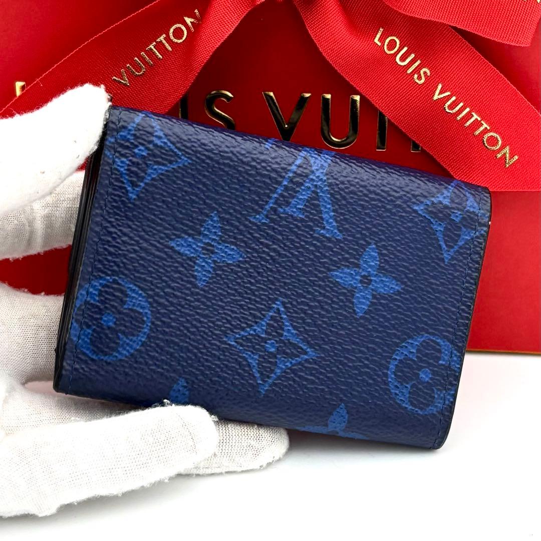 ☆美品☆ルイヴィトン タイガラマ 三つ折り財布 ディスカバリー コバルト ブルー