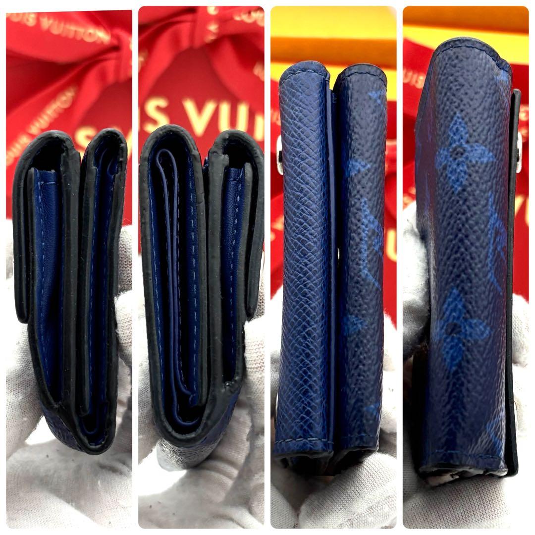 ☆美品☆ルイヴィトン タイガラマ 三つ折り財布 ディスカバリー コバルト ブルー