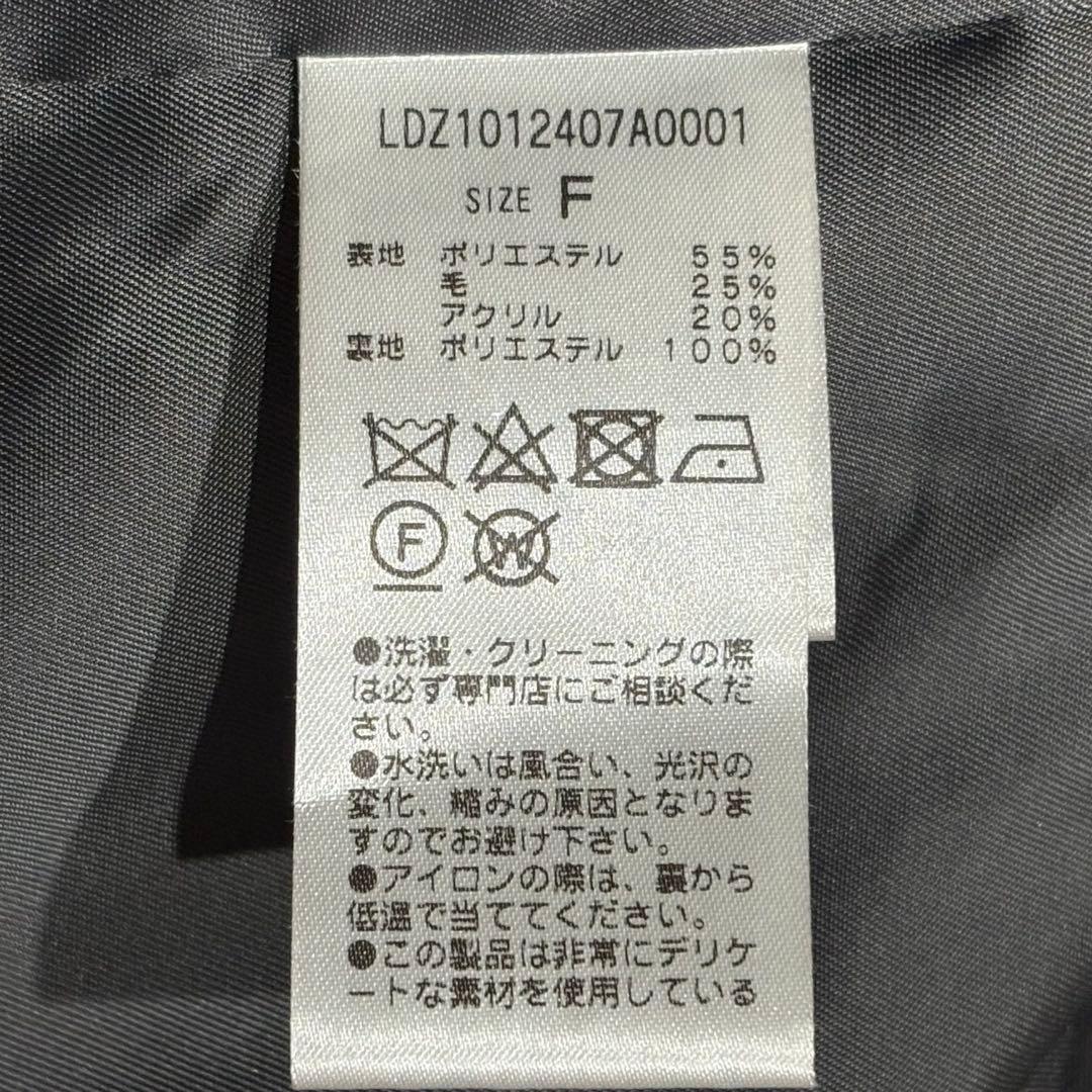 ラウンジドレス　ノーカラーツイードジャケット　金ボタン　グレー×ブラック