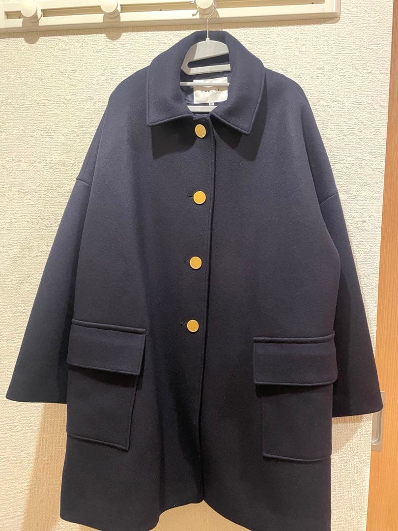〈値下げしました〉【CADUNE】ステンカラー メルトンコート
