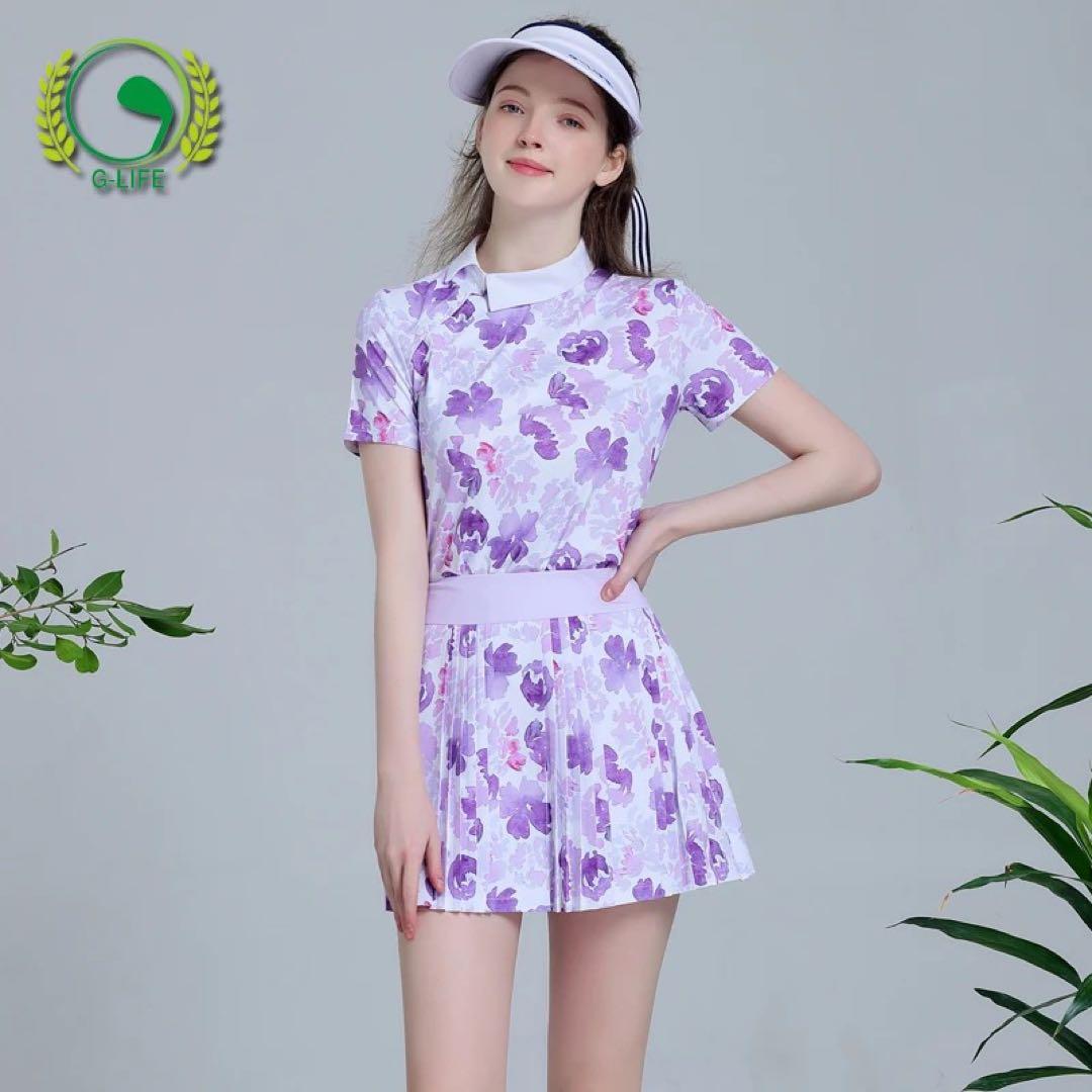 韓国ゴルフウェア　輸入　スカート　タイト　ミニ　レディース　トップス