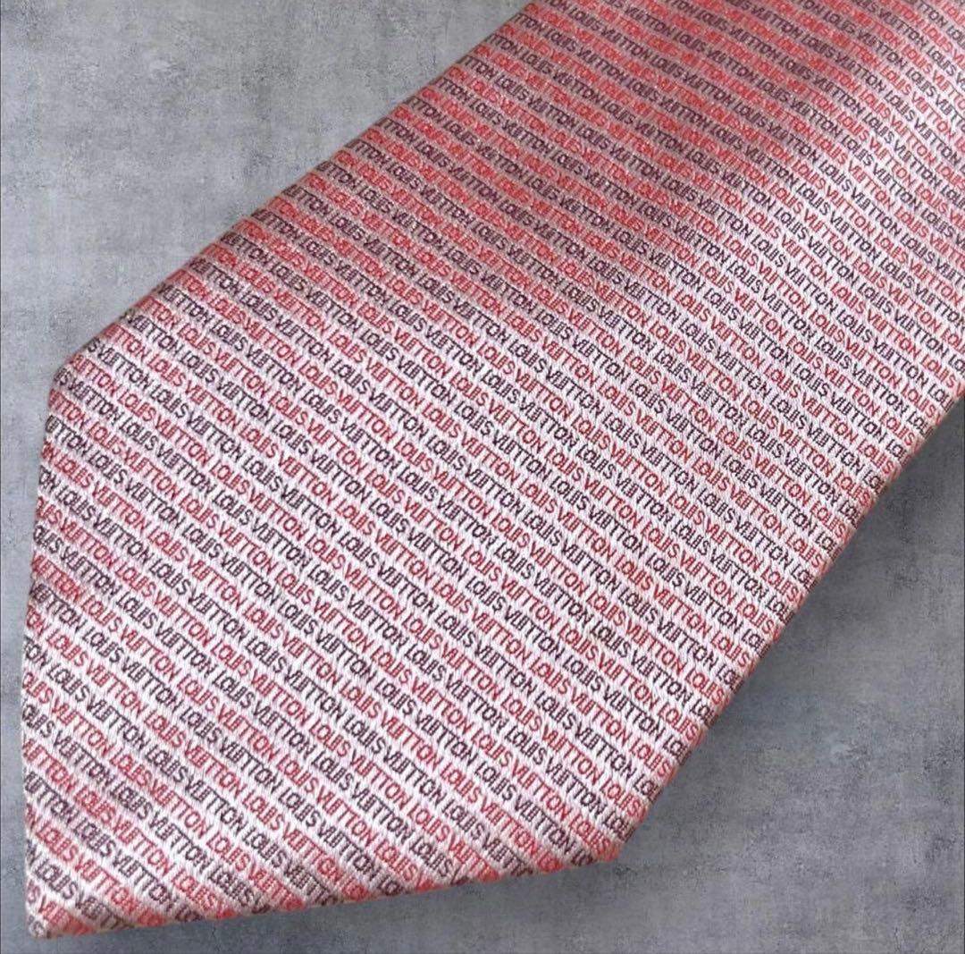 Louis Vuittonネクタイ 銀座ルイヴィトンウィンターピンク 9cm箱付