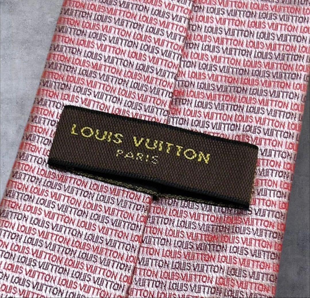 Louis Vuittonネクタイ 銀座ルイヴィトンウィンターピンク 9cm箱付