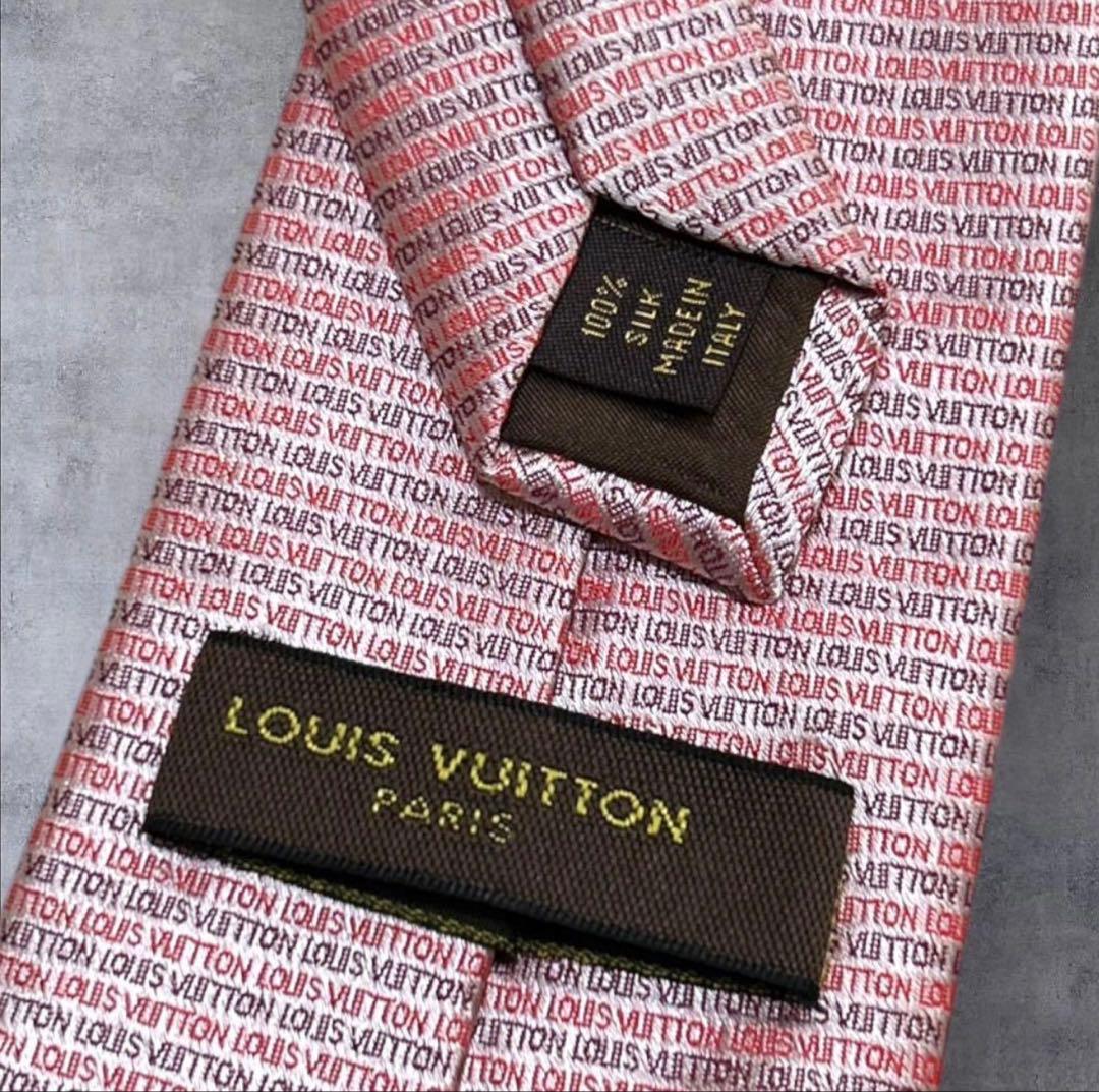 Louis Vuittonネクタイ 銀座ルイヴィトンウィンターピンク 9cm箱付