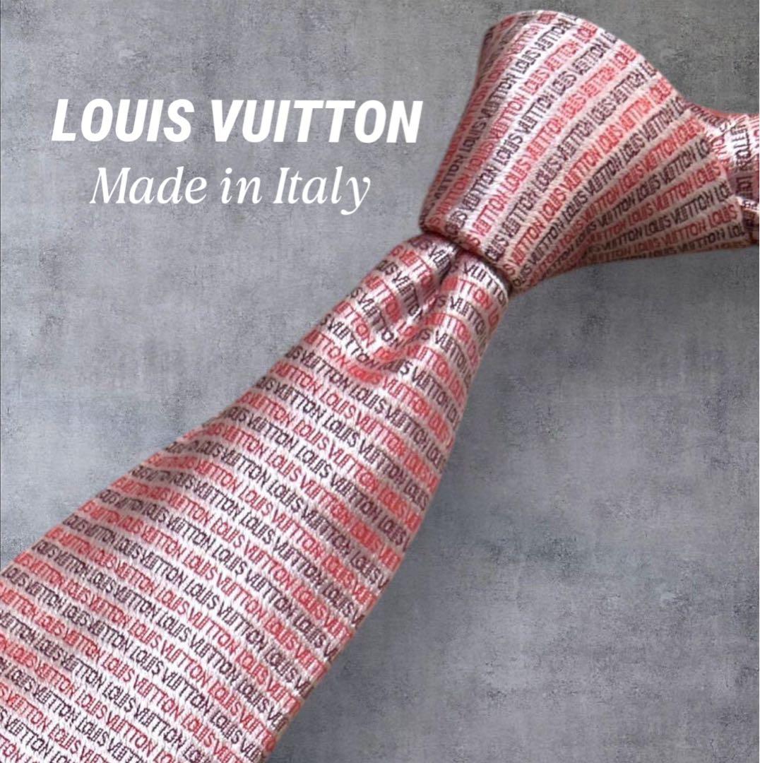 Louis Vuittonネクタイ 銀座ルイヴィトンウィンターピンク 9cm箱付