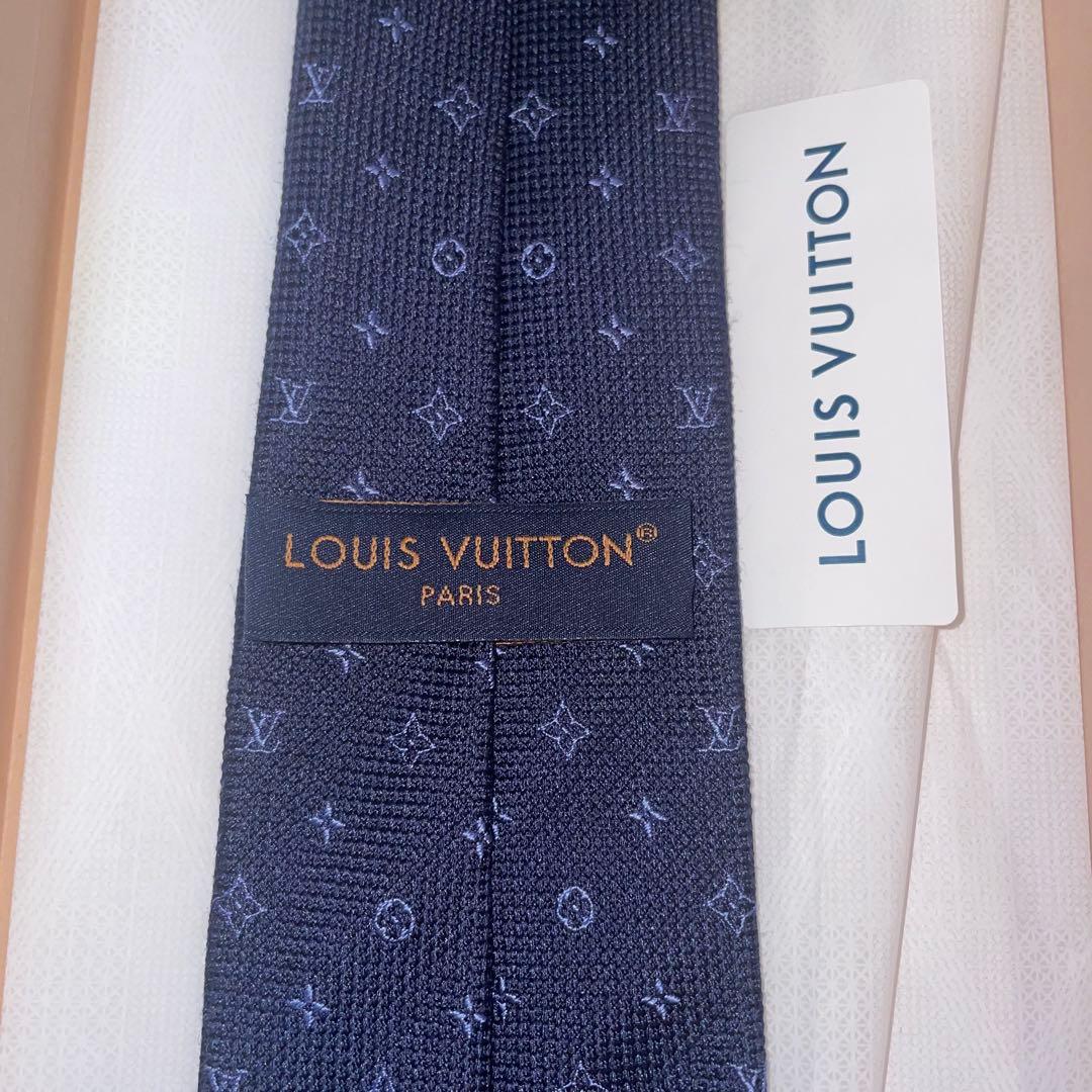LOUIS VUITTON ネクタイ ネイビー モノグラム