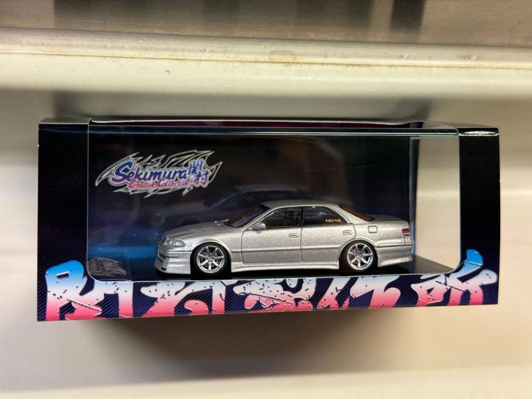 1/64 改トヨタJZX100 マーク2 VERTEX風 Rays T7R関村