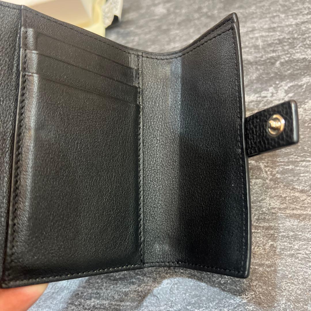 LOEWE 三つ折り財布 ブラック レザー