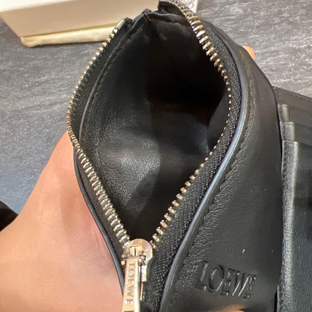 LOEWE 三つ折り財布 ブラック レザー