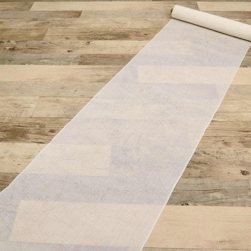 《まー★襦袢仕立て＋衣紋抜き＋長襦袢小千谷紋紗白■野菊反24-296》