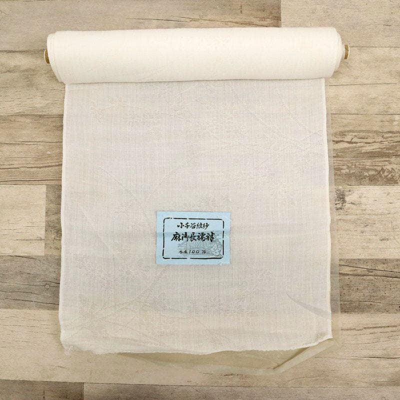 《まー★襦袢仕立て＋衣紋抜き＋長襦袢小千谷紋紗白■野菊反24-296》