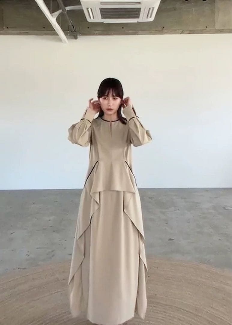 【新品未使用】CLANE WAIST FRILL ONE PIECE サイズ１