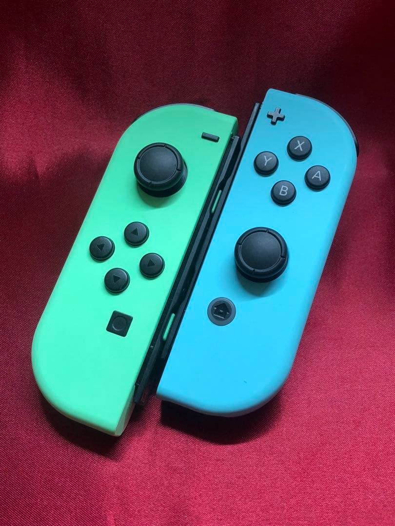 [安心保証]美品　純正ジョイコン　あつまれどうぶつの森カラー　左右　箱、スト付き