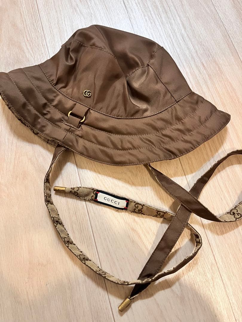 GUCCI ブラウン リバーシブルバケットハット※本日限定価格