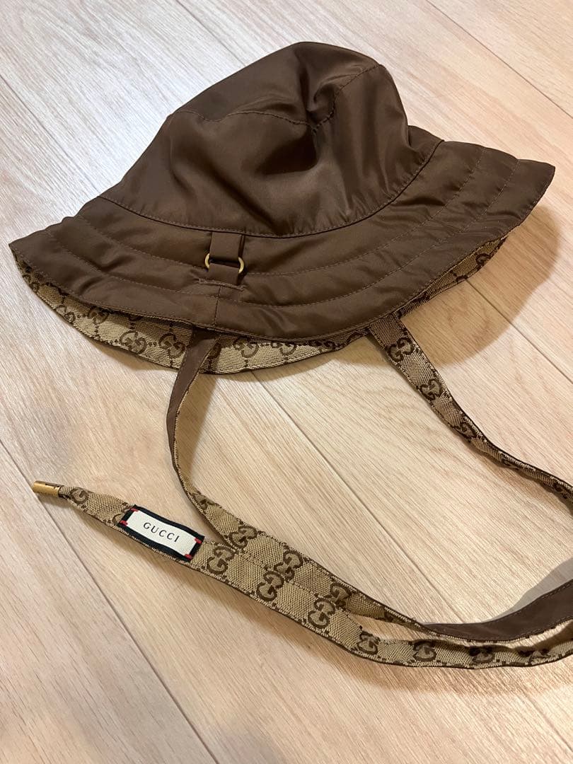 GUCCI ブラウン リバーシブルバケットハット※本日限定価格