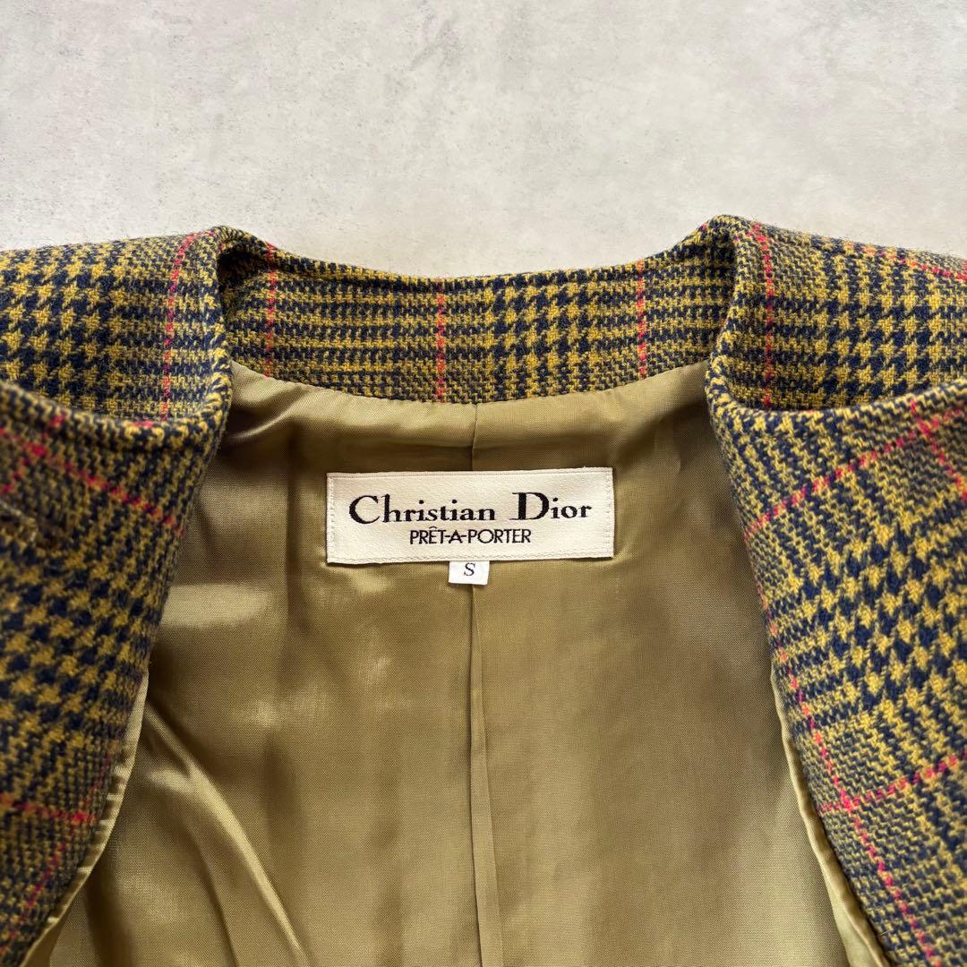 【Christian Dior】ヴィンテージ ツイード ジャケット ウール S