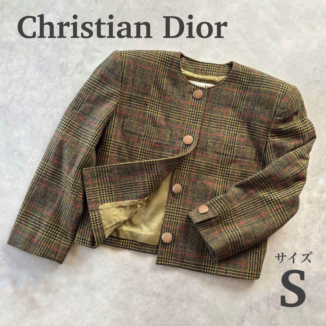 【Christian Dior】ヴィンテージ ツイード ジャケット ウール S