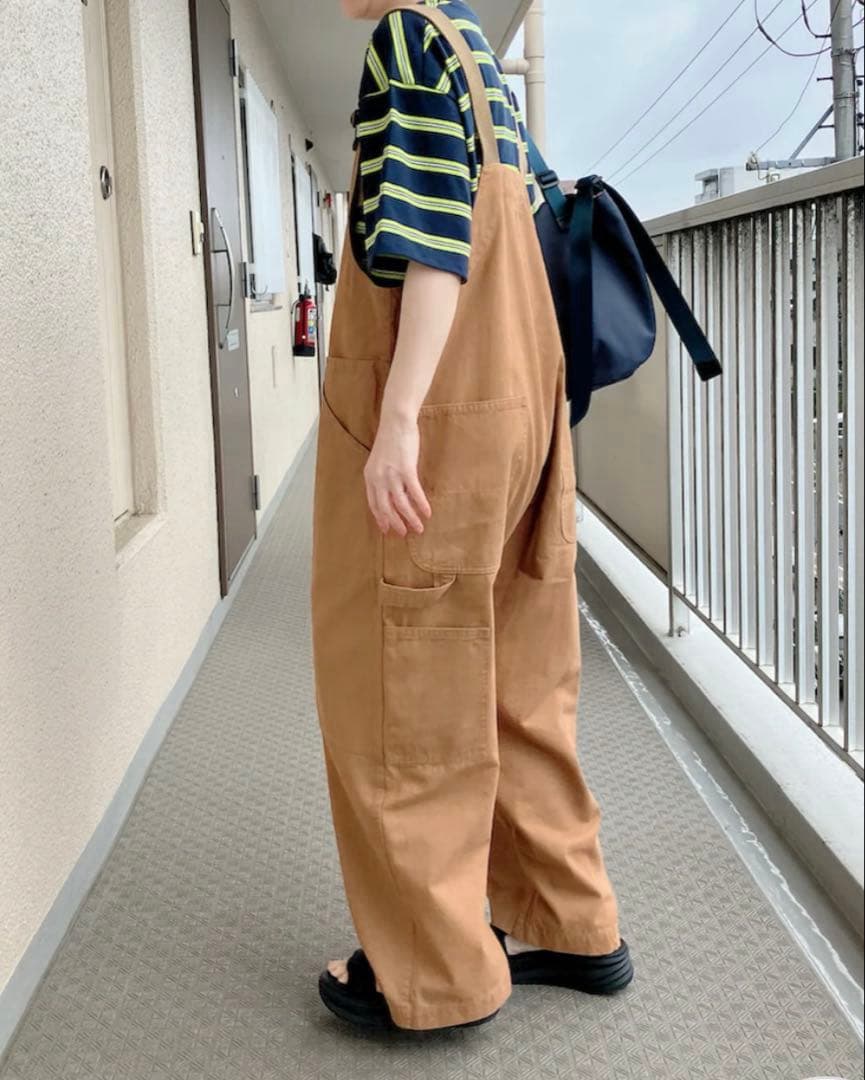 URCH RNA ⿻ フレンチ ワークサロペット パンツ カジュアル ナチュラル