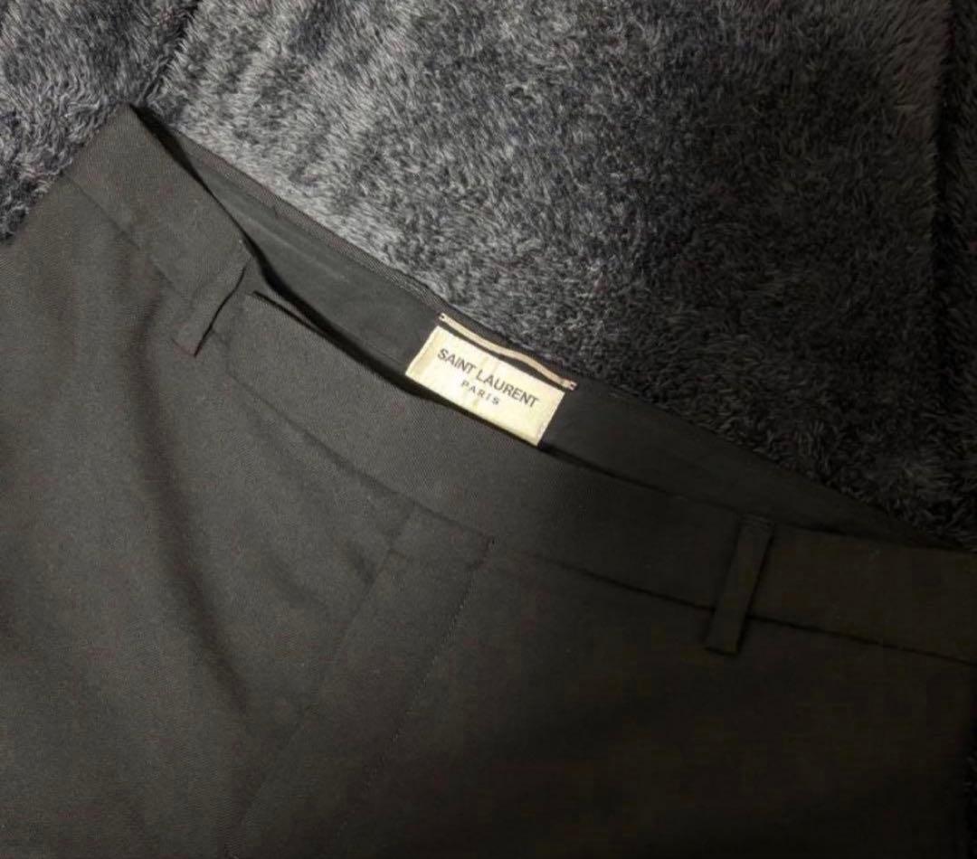 う*と様 【美品】SAINT LAURENT PARIS \"ウールスリムスラック