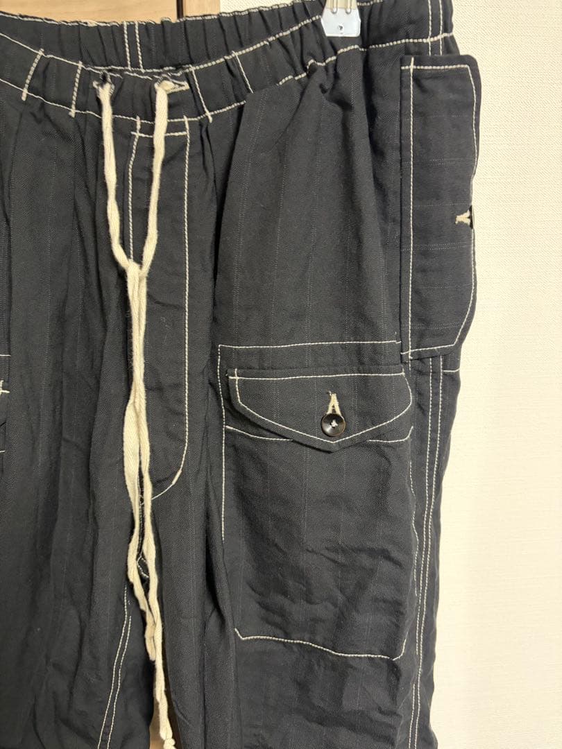 KLASICA ドローストリング カーゴパンツ ブラック