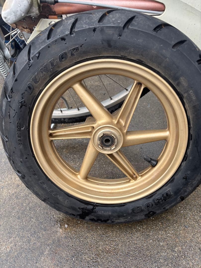 ホンダ AF35 ライブディオZX 純正前後ホイール タイヤ付き 金ホイール