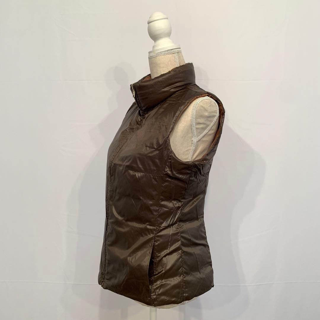 ヘルノ HERNO 2wayダウンベスト 44 茶色/こげ茶