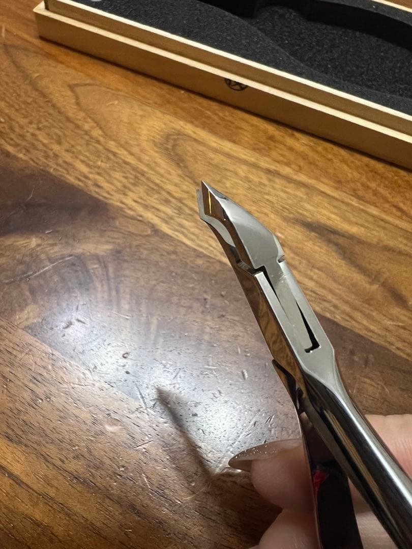 美品:未使用　HIKARI ニッパー　木製ボックス付き