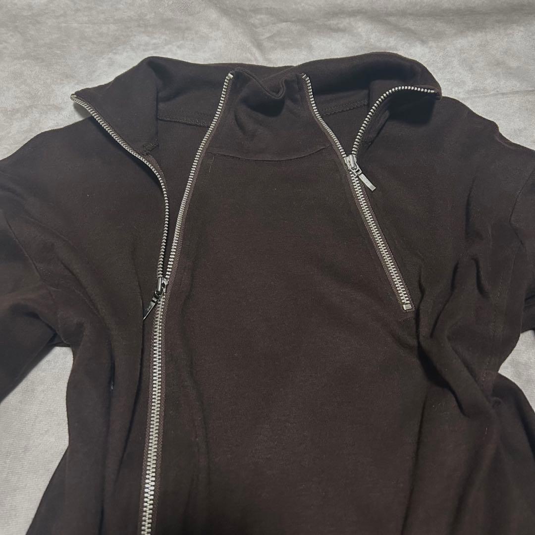 トップス 00s PPFM double zip long sleeve y2k