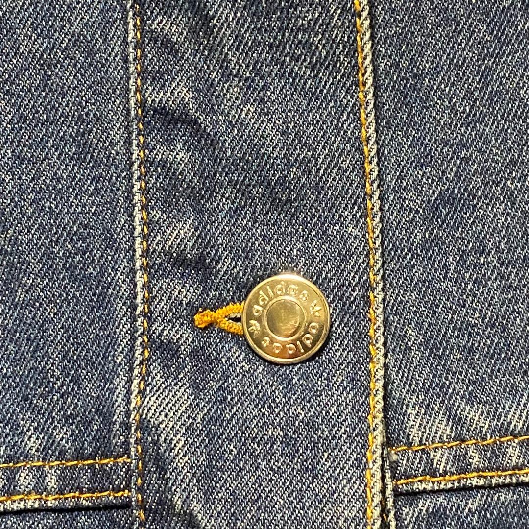 adidas デニム ジャケット 3XL 花刺繍