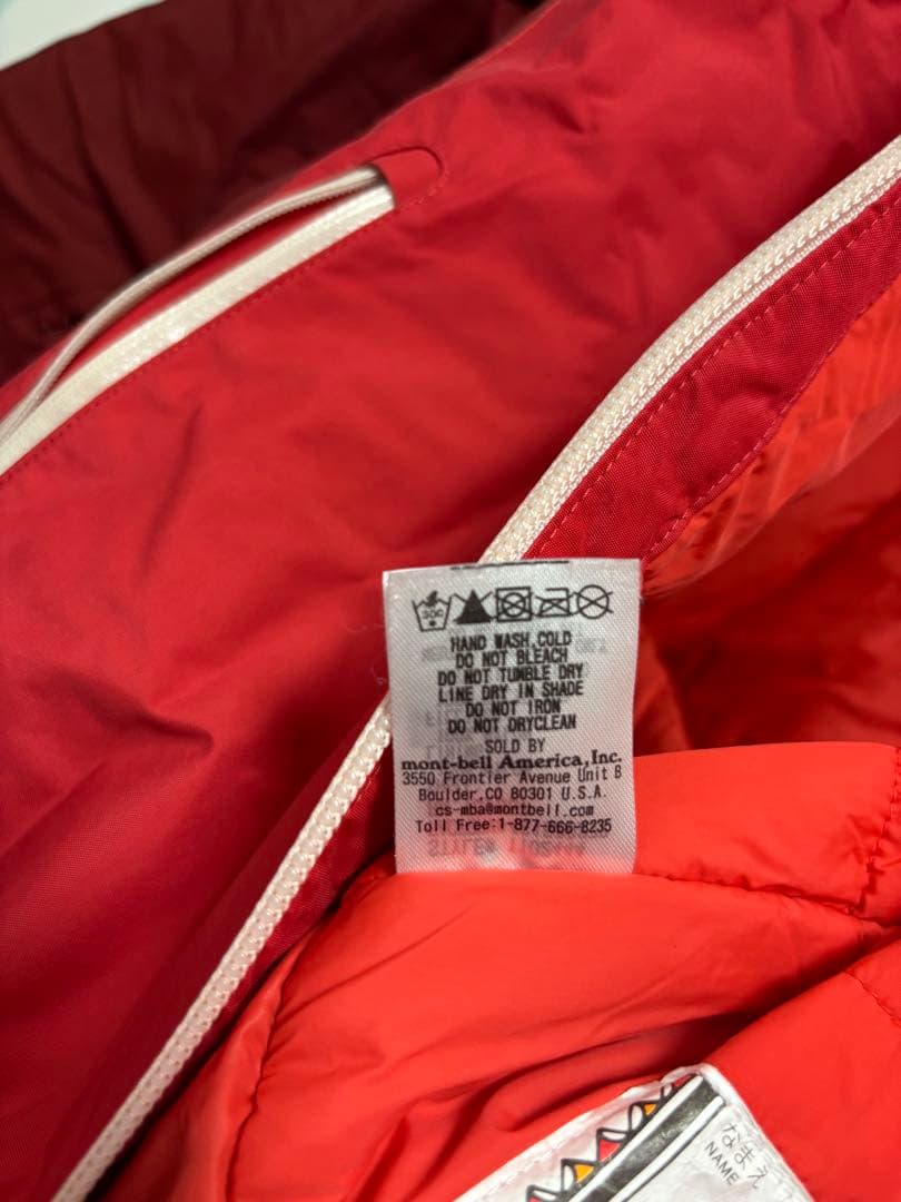 美品☆montbell 子供用レッドジャケット 130