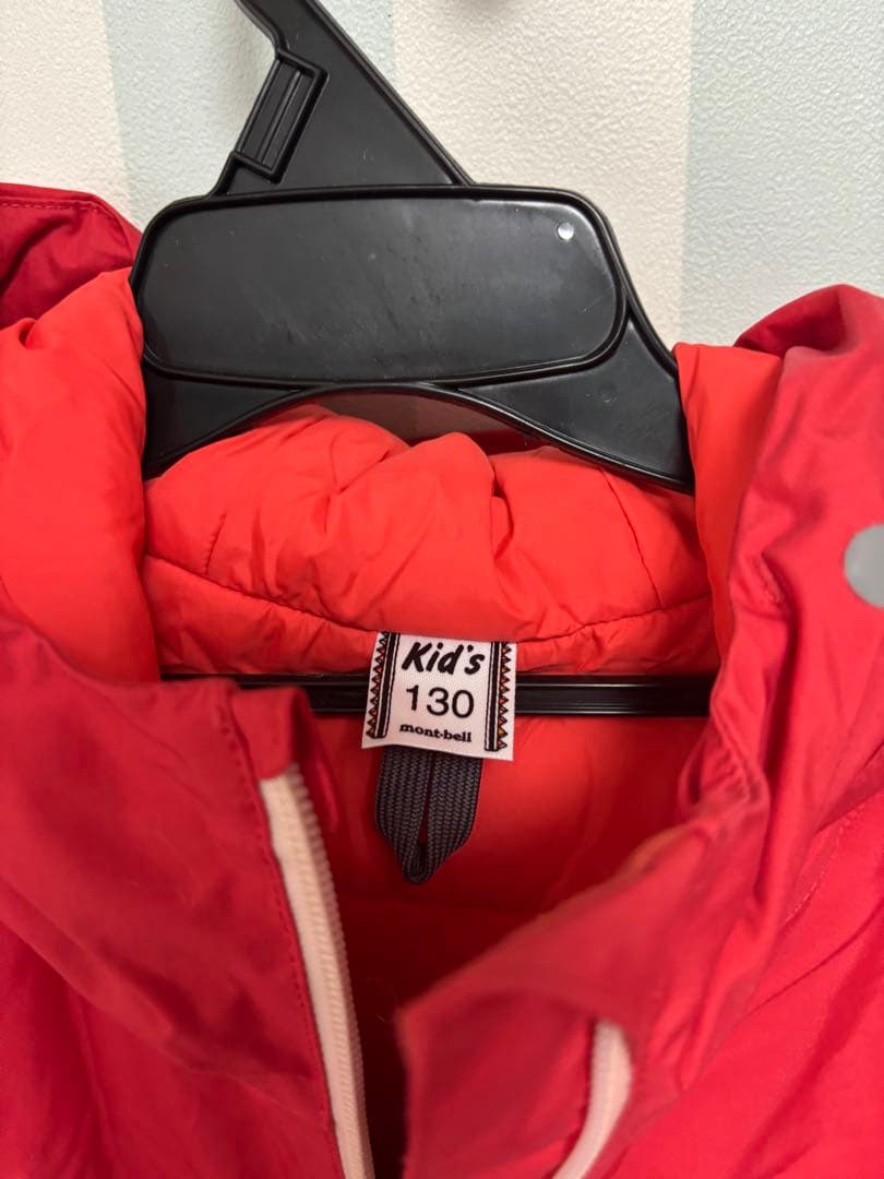 美品☆montbell 子供用レッドジャケット 130
