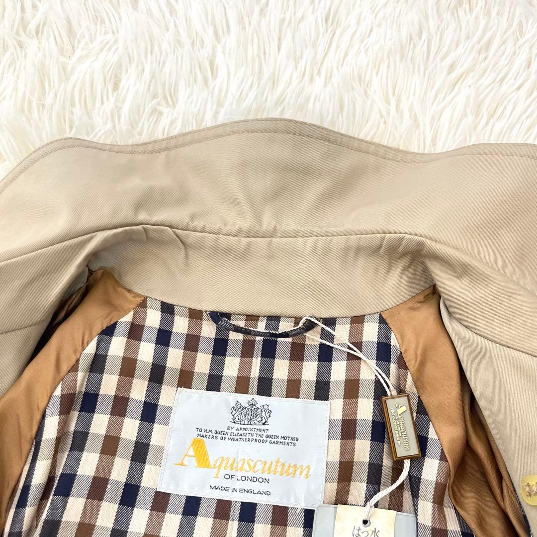 アクアスキュータム 高級 トレンチコート ロング 【8】 大きいサイズ ベージュ
