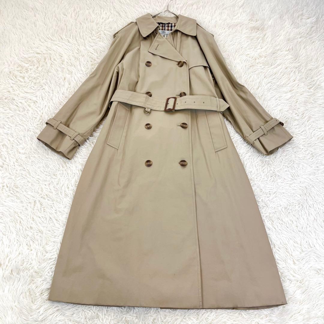 アクアスキュータム 高級 トレンチコート ロング 【8】 大きいサイズ ベージュ