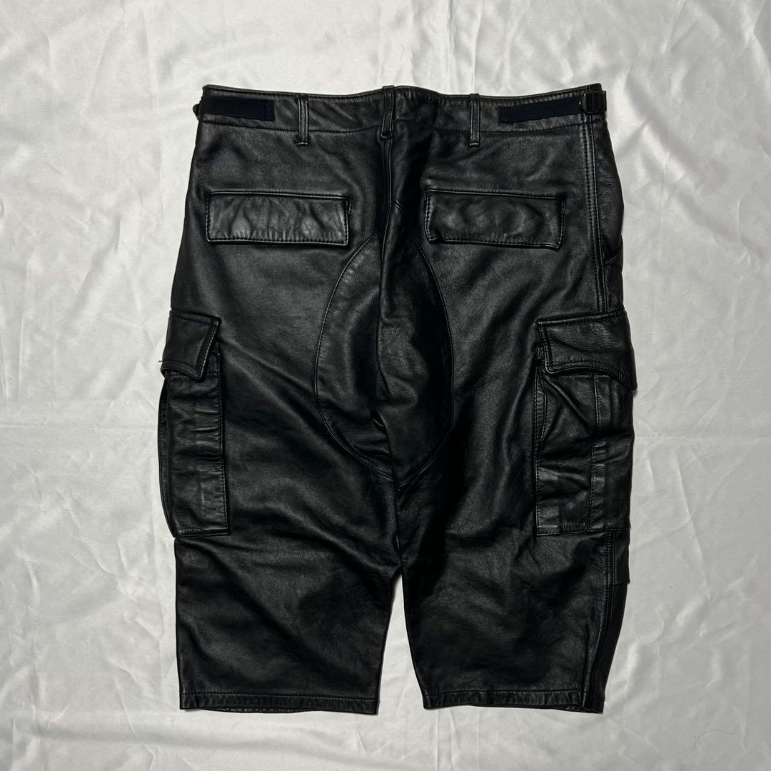 定*鮪様 UNDERCOVER 90s レザーショーツ 黒 初期 ショートパンツ