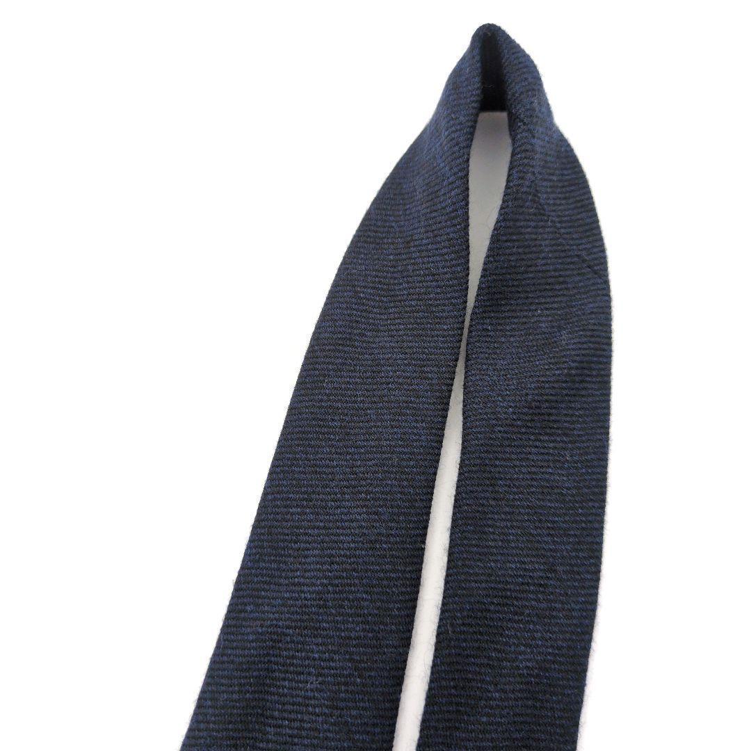 【美品】フランコバッシ ネクタイ ネイビー・ブラック 無地 ソリッド 高級