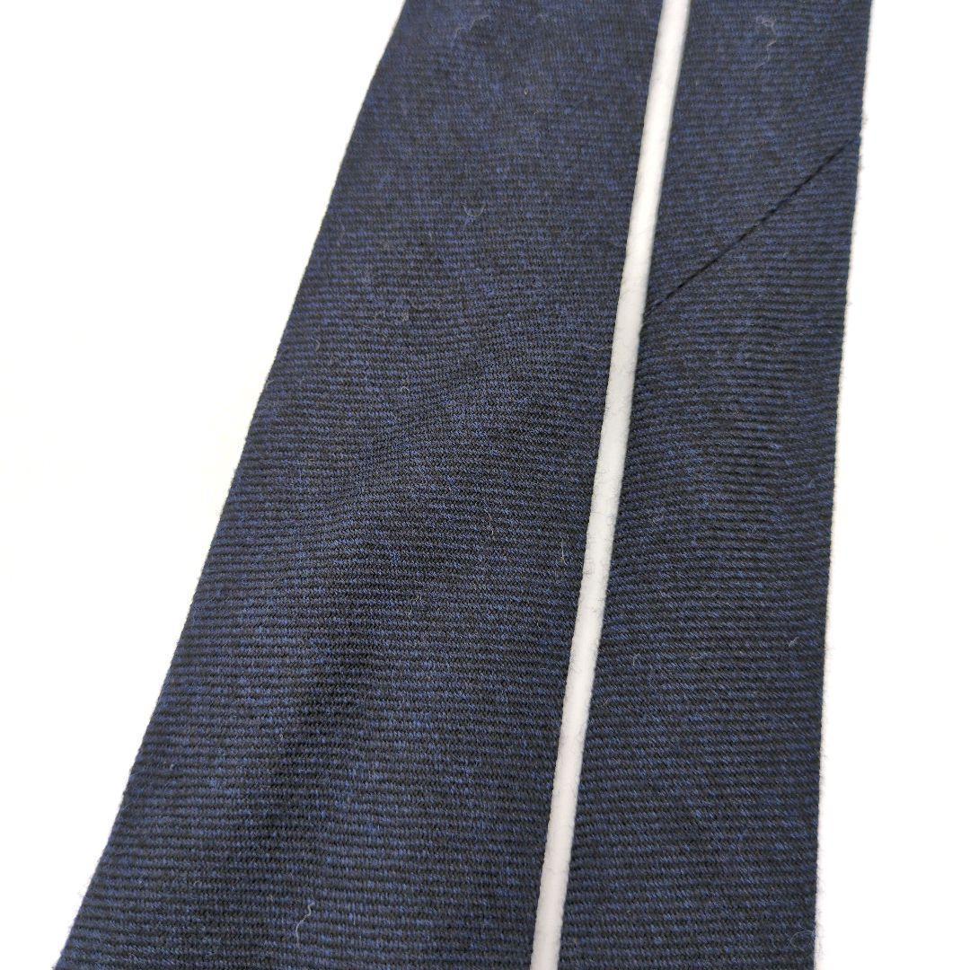 【美品】フランコバッシ ネクタイ ネイビー・ブラック 無地 ソリッド 高級