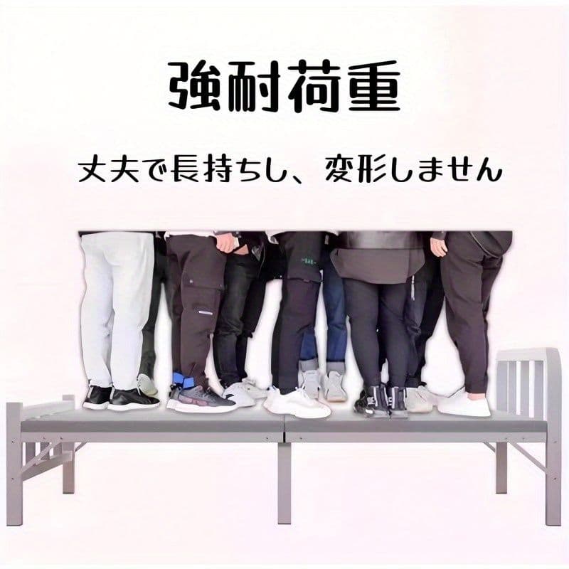 シングルベッドコット 折りたたみ 組立不要 屋内 / 屋外兼用 幅 80cm