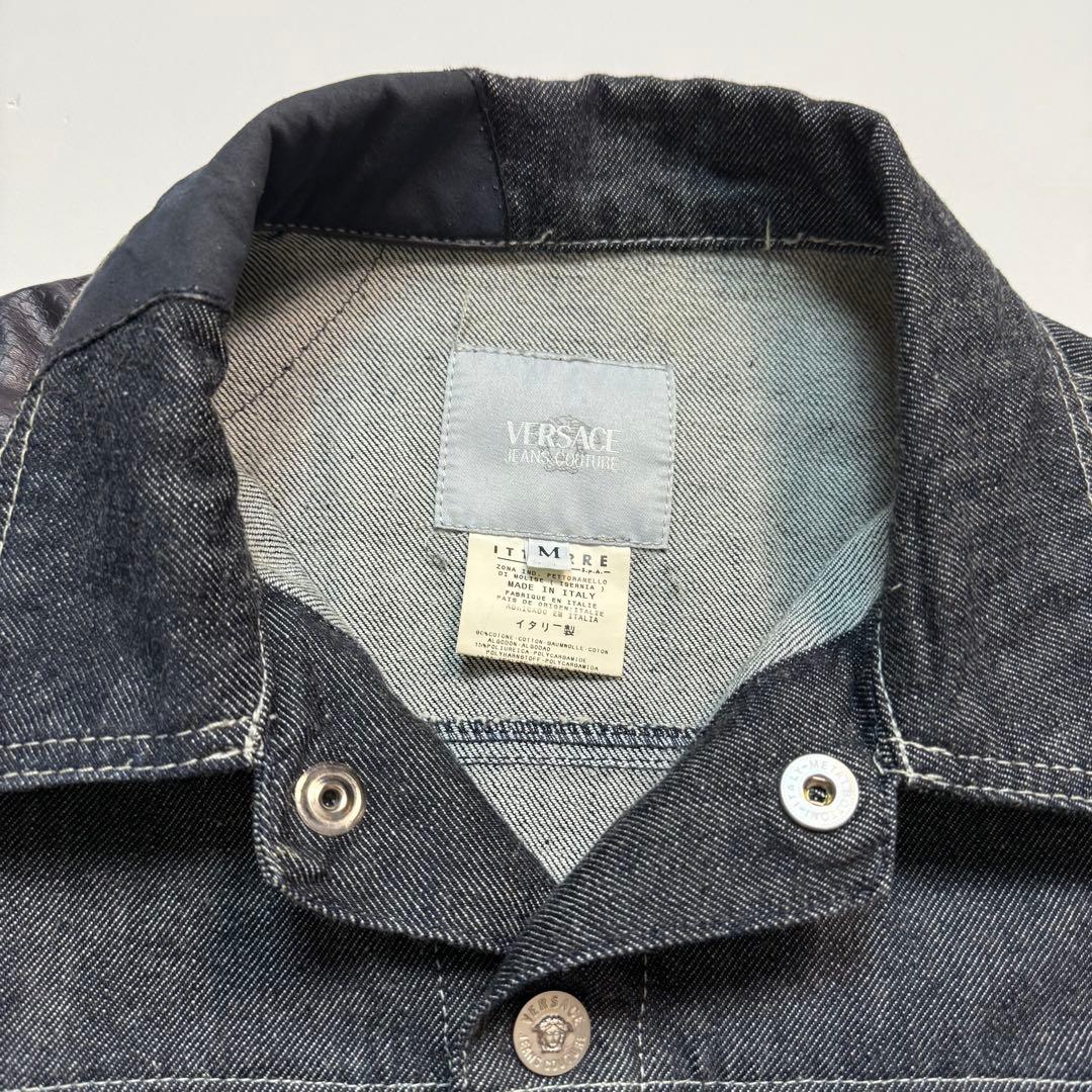 ジャケット・アウター 90-00s VERSACE leather design denim jkt