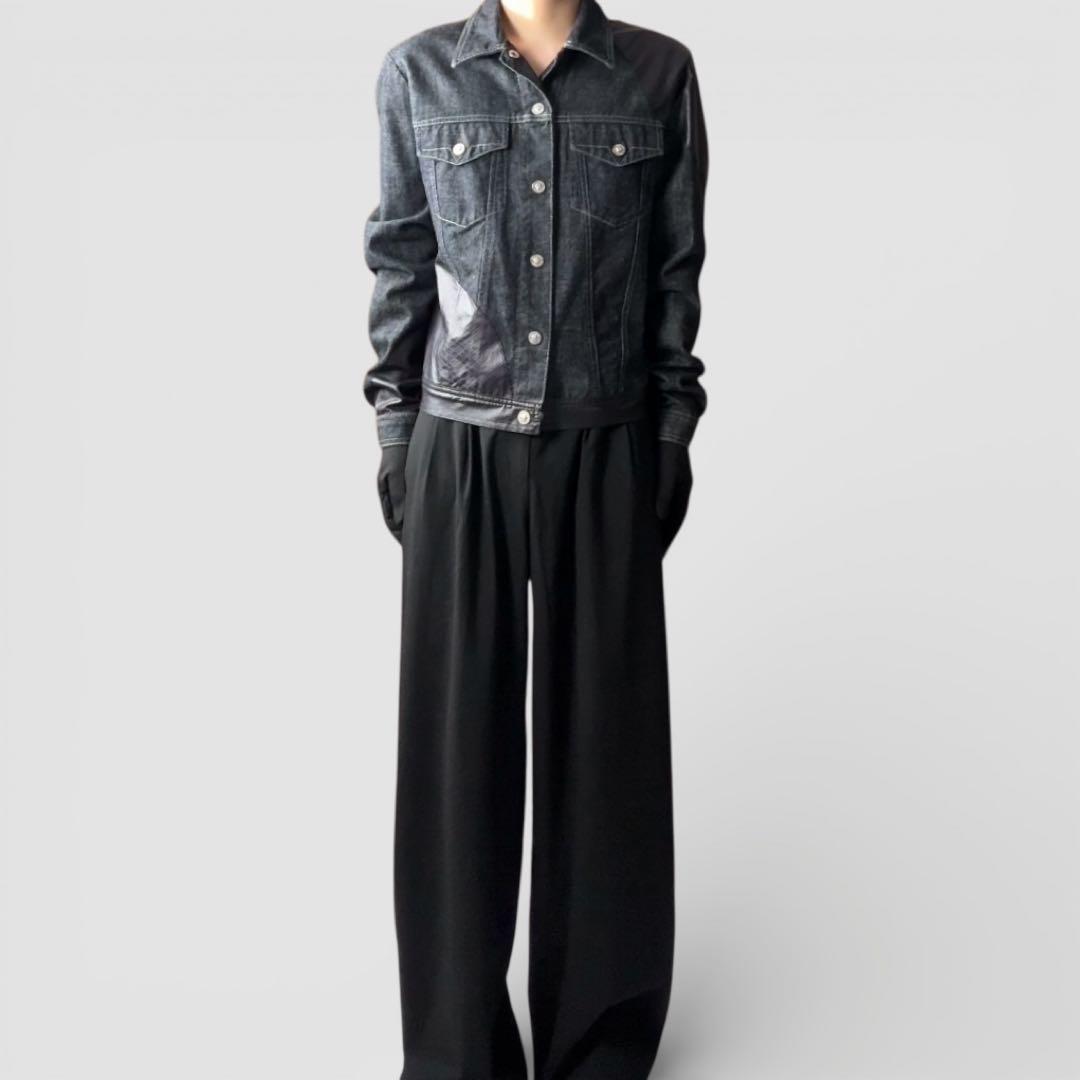 ジャケット・アウター 90-00s VERSACE leather design denim jkt