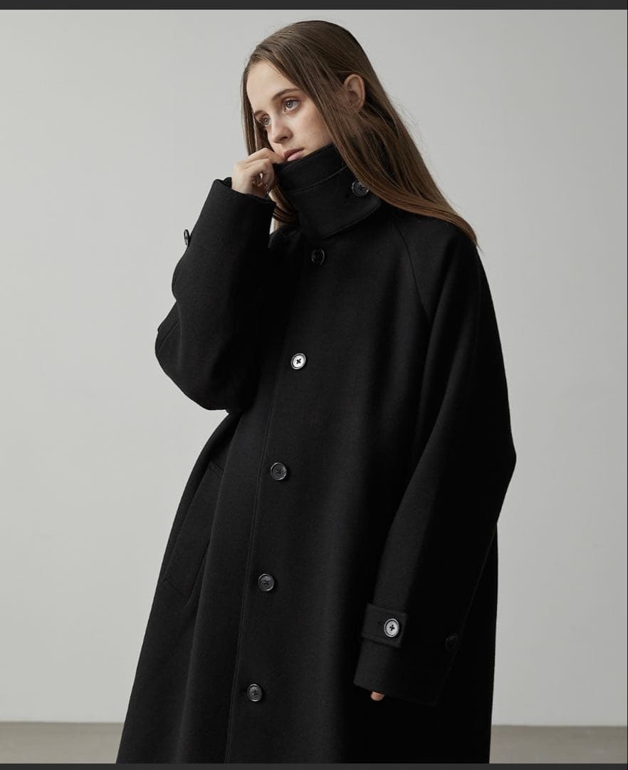 値下げします！【CLEL】ブラックステンカラーコート