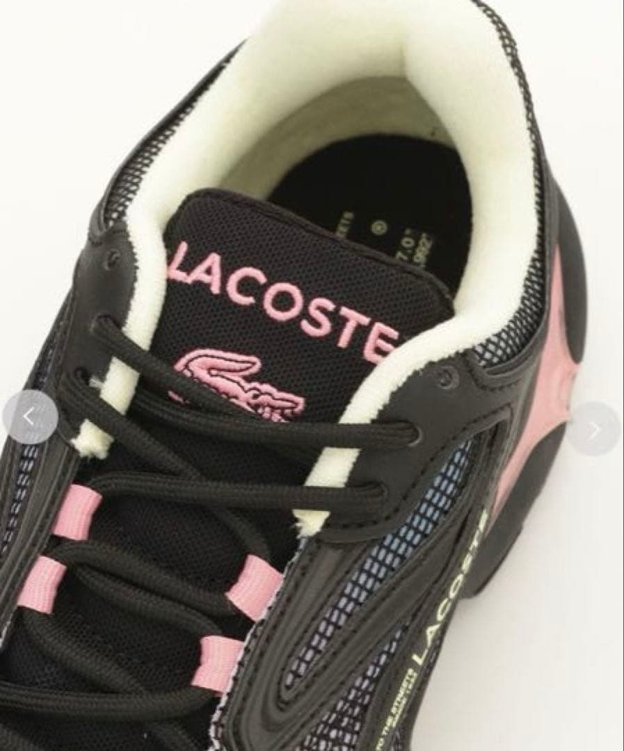 emmi LACOSTE L003 2K24 ブラック　ピンク24cm